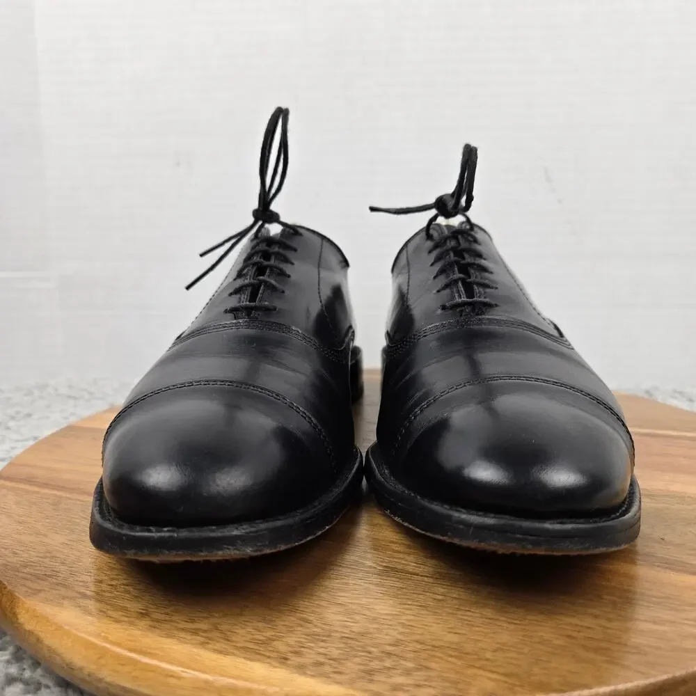 Allen Edmonds Mens 8.5D Park Avenue Black Leather Cap Toe Oxford Dress Shoe 5615